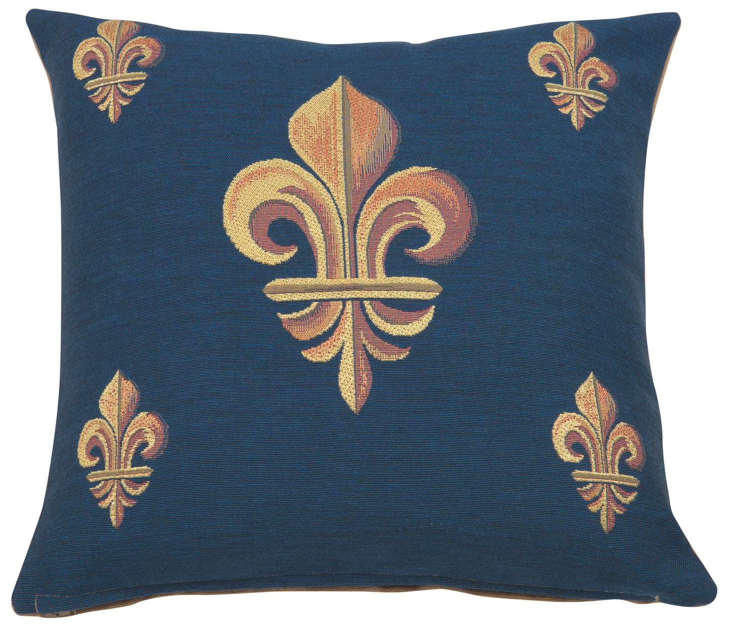 Five Fleur de Lys Blue French Cushion Cover
