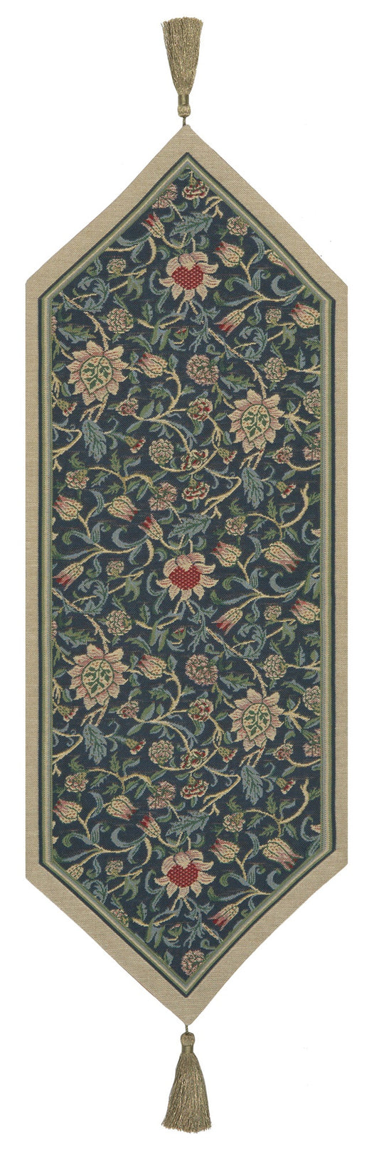 Fleur De Morris Blue Table Runner Wholesale