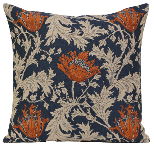Anemone Blue Rust Cushion Cover Wholesale