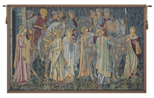 Departure of the Knights Large Italian Wall Tapestry