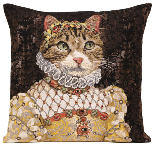 Grey Cat Sisi European Cushion Covers