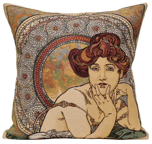 Mucha Topaz I European Cushion Covers