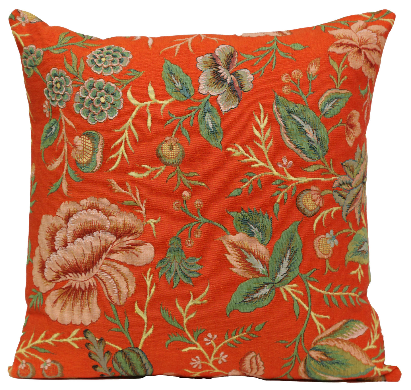 Peony Orange A French Cushion Cover