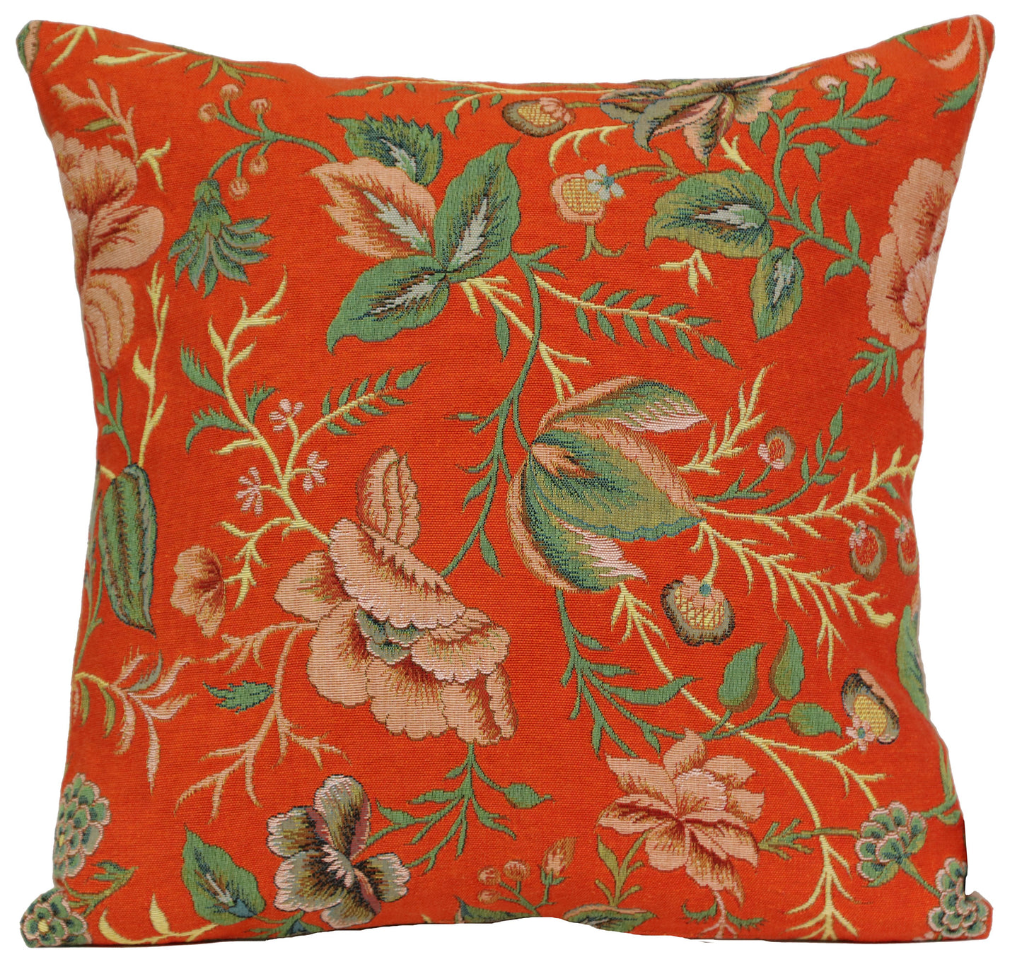 Peony Orange B French Cushion Cover