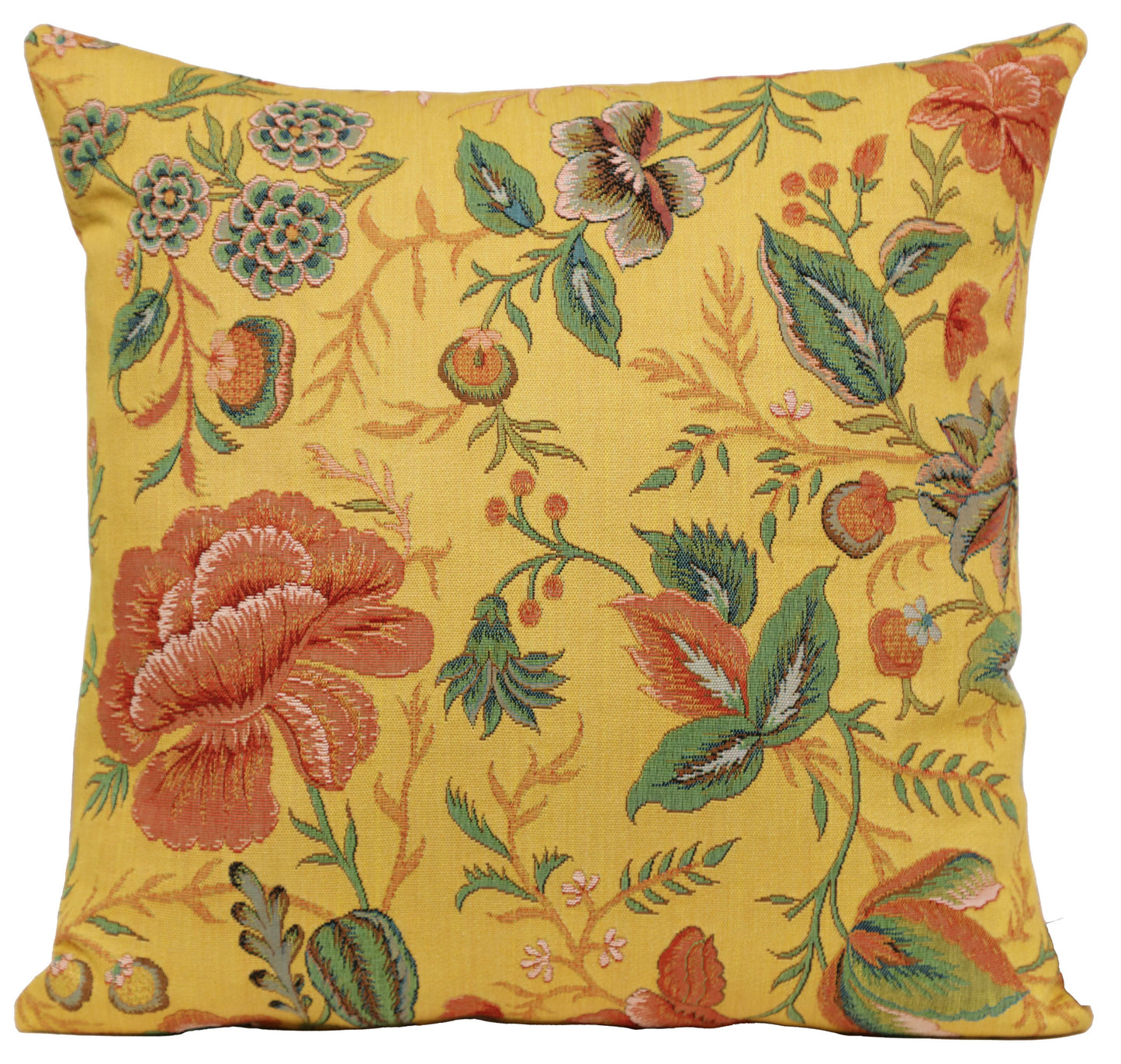 Peony Yellow A French Cushion Cover