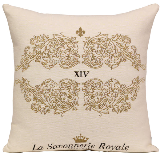 Gold Ornament French Cushion Cover