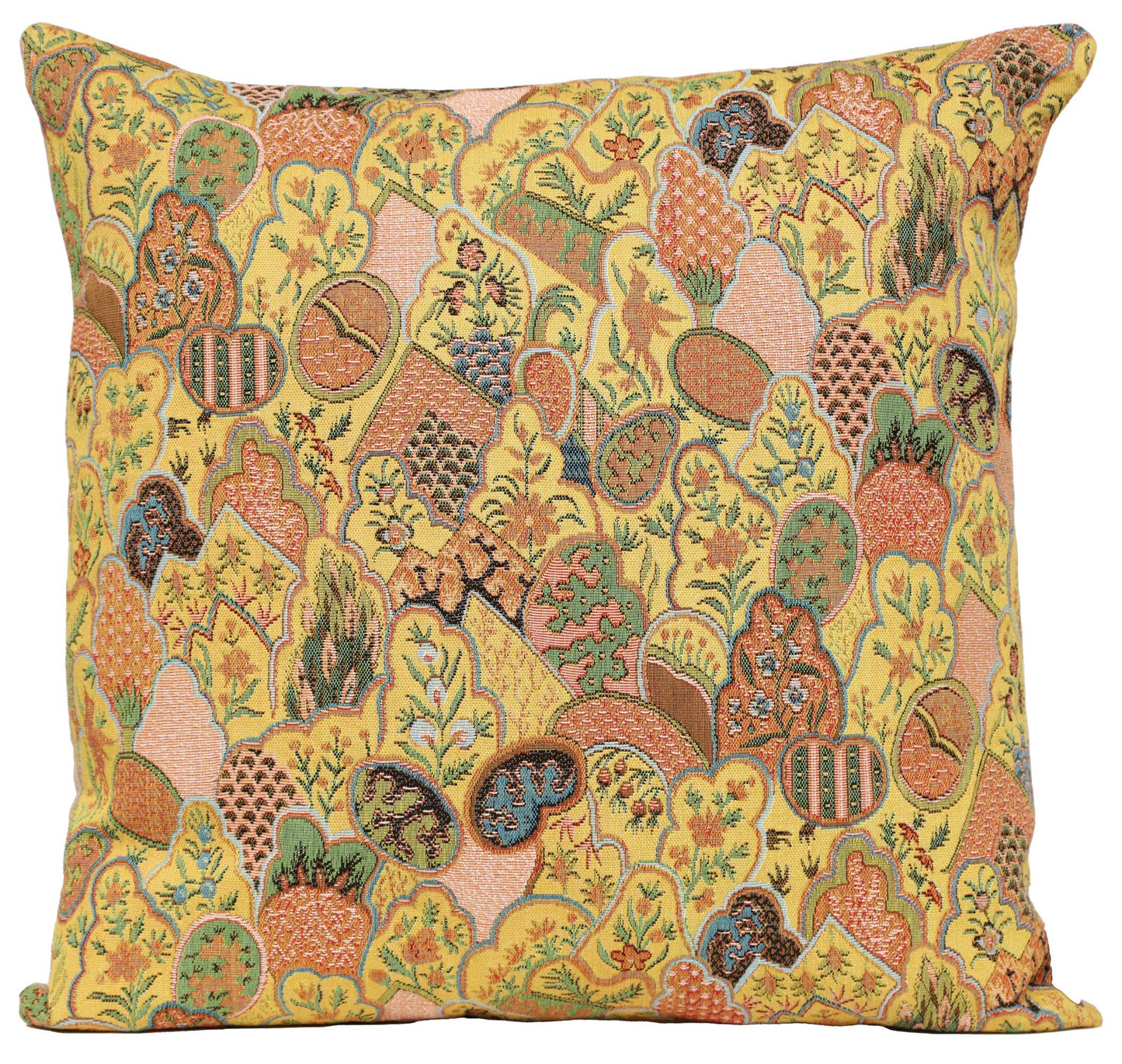 Mosaique Chinoise Yellow French Cushion Cover