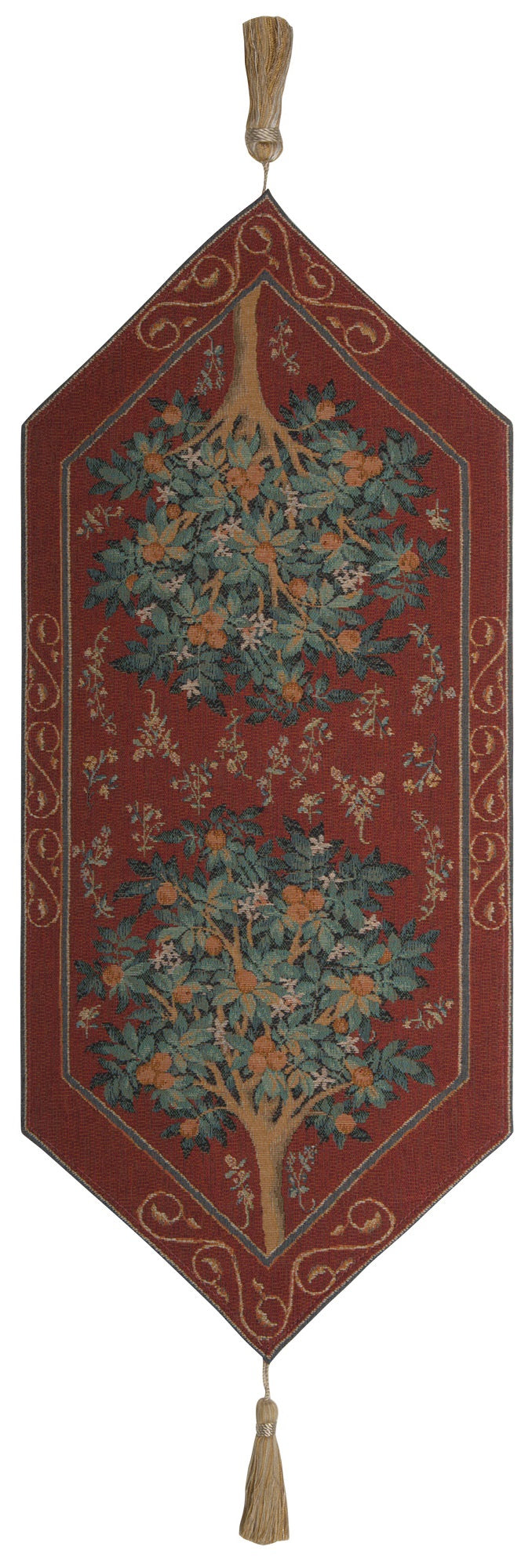 Orange Tree II French Table Runner