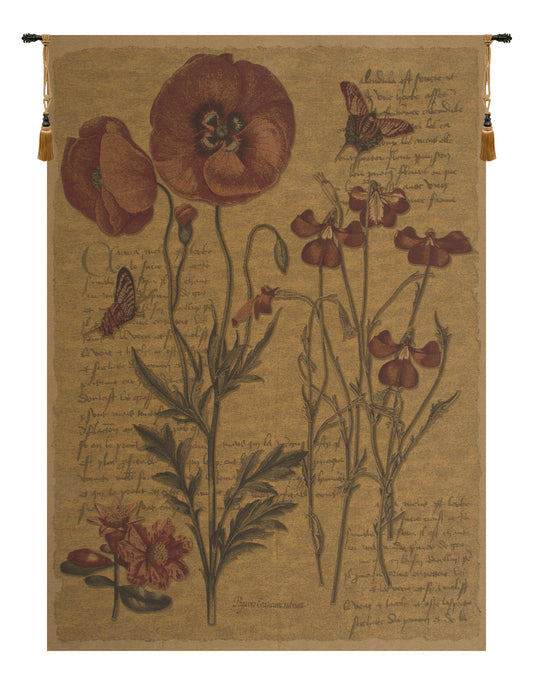 Flanders Poppies III Belgian Tapestry