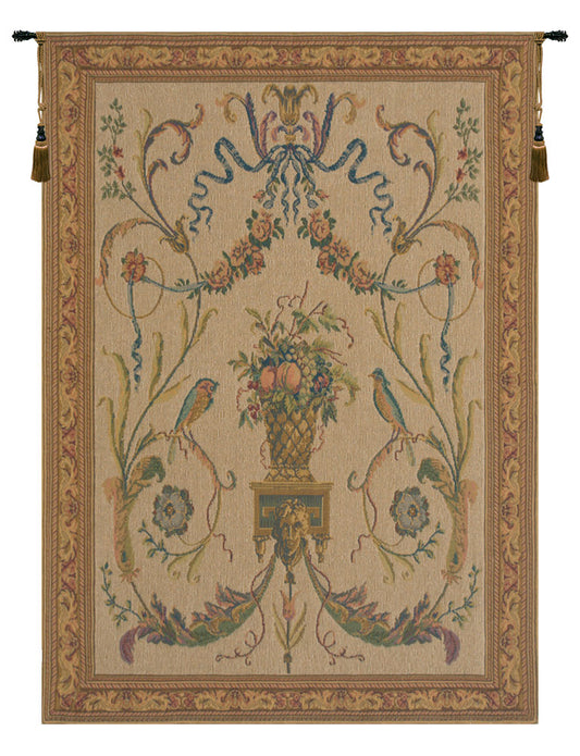 Birds Beige Belgian Tapestry Wall Art