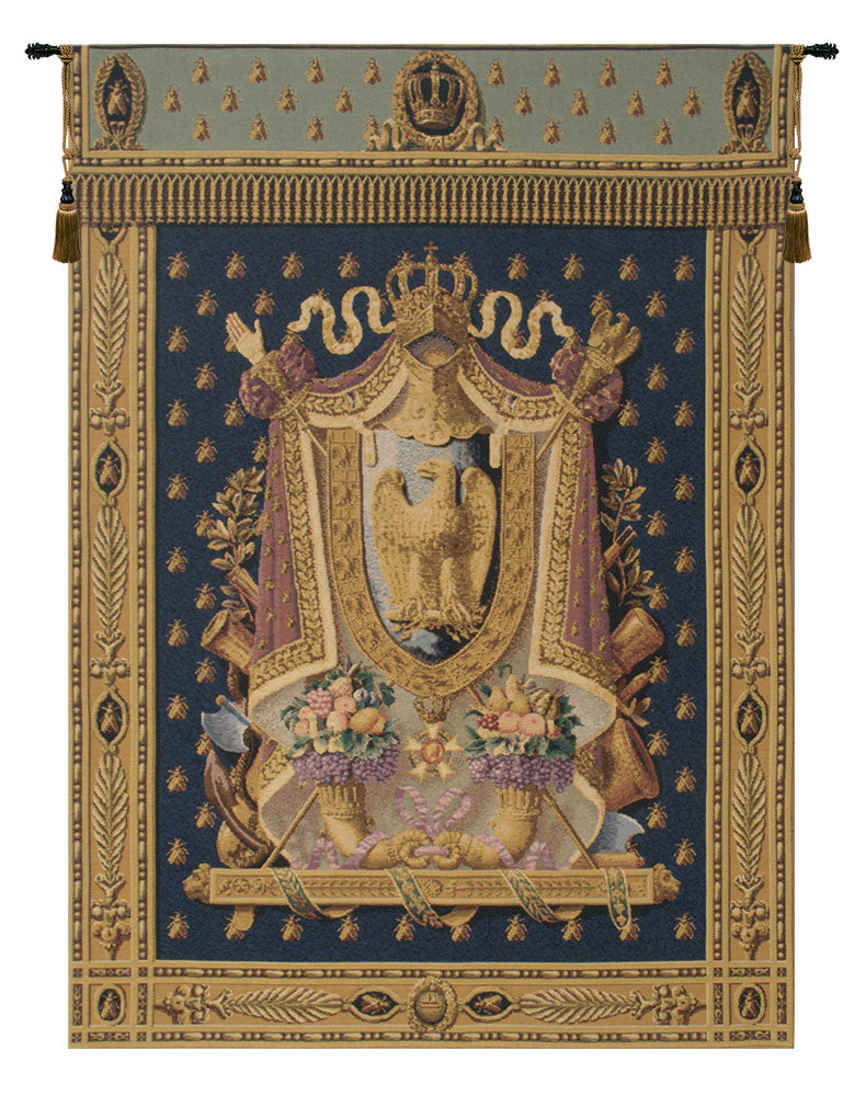 Napolean Dark Blue Belgian Tapestry Wall Art