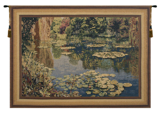 Lake Giverny With Border Belgian Tapestry Wall Art