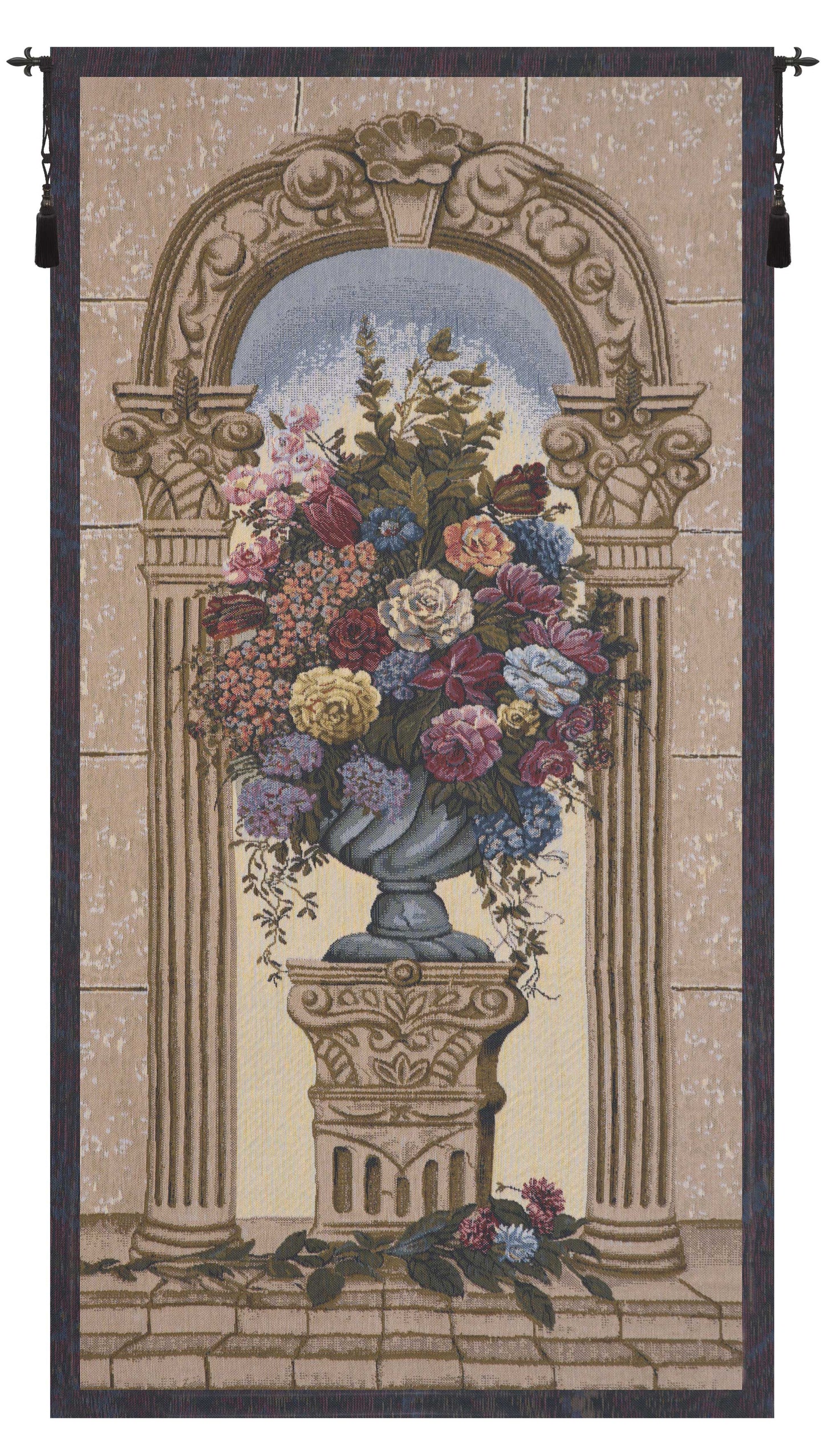 Floral Arch Belgian Tapestry Wall Art