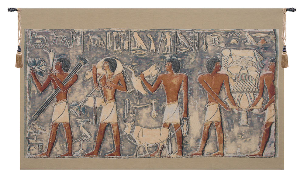 Saqqarah Blue Part I Belgian Tapestry Wall Art