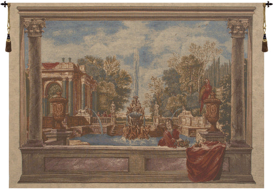 Italian Garden with Parrot Belgian Tapestry