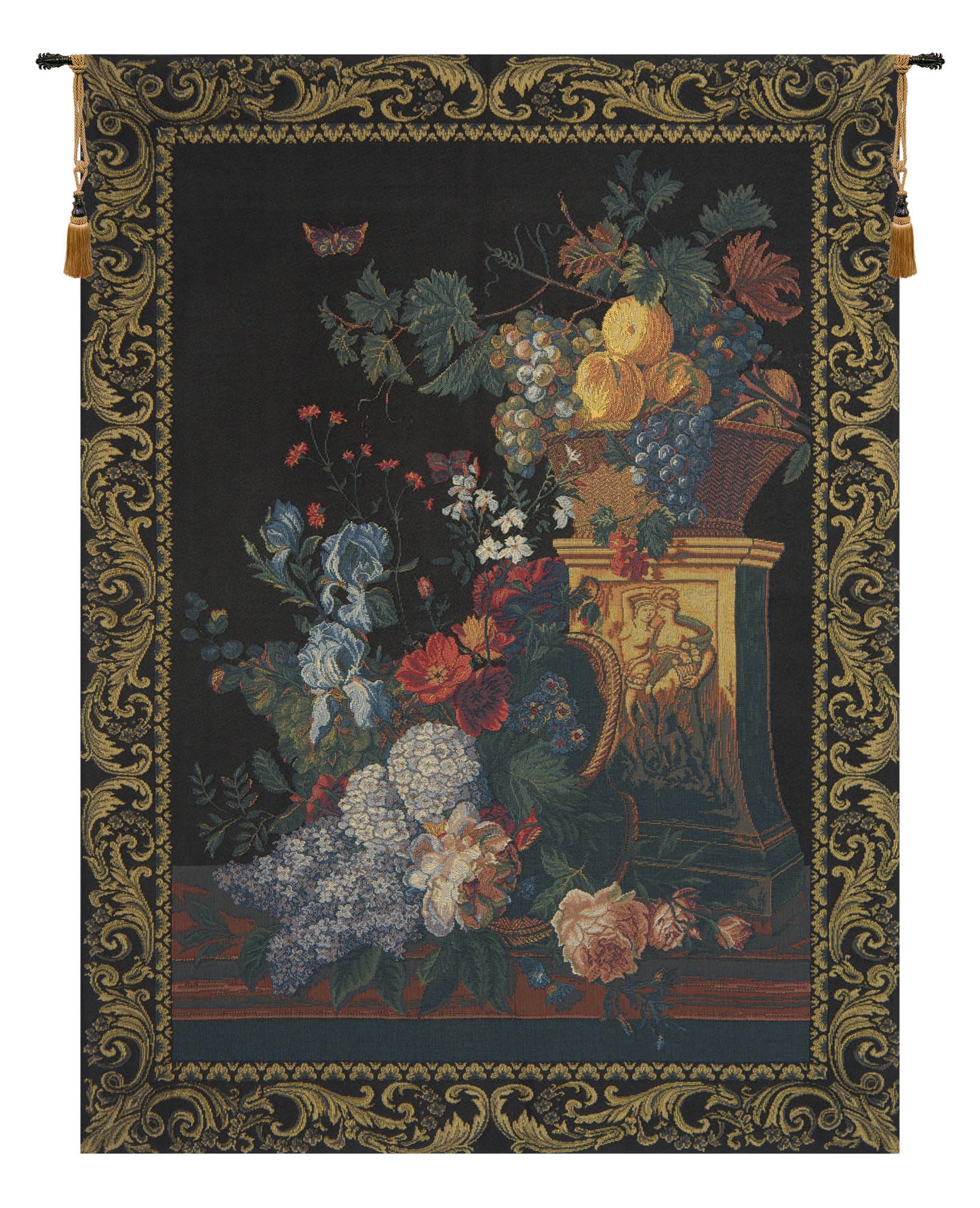 Bouquet on a Column European Tapestry