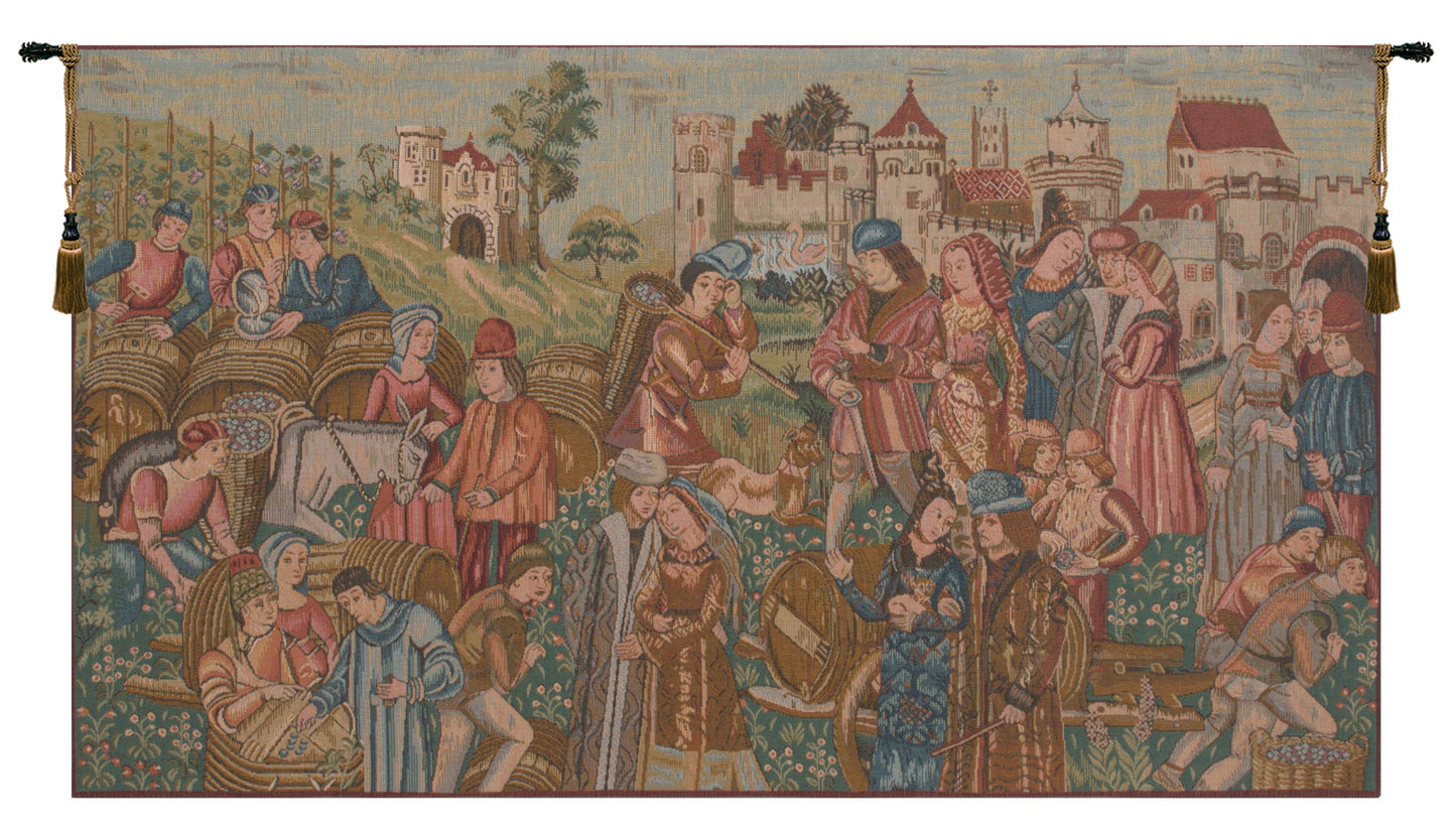 Marche Au Vin French Tapestry
