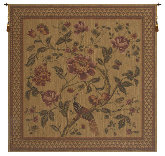 Birds of Paradise With Border Belgian Tapestry