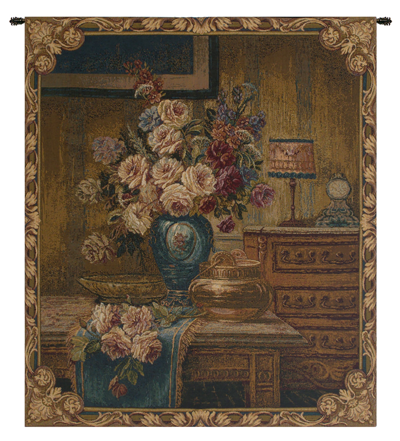 Floral Setting Italian Wall Tapestry
