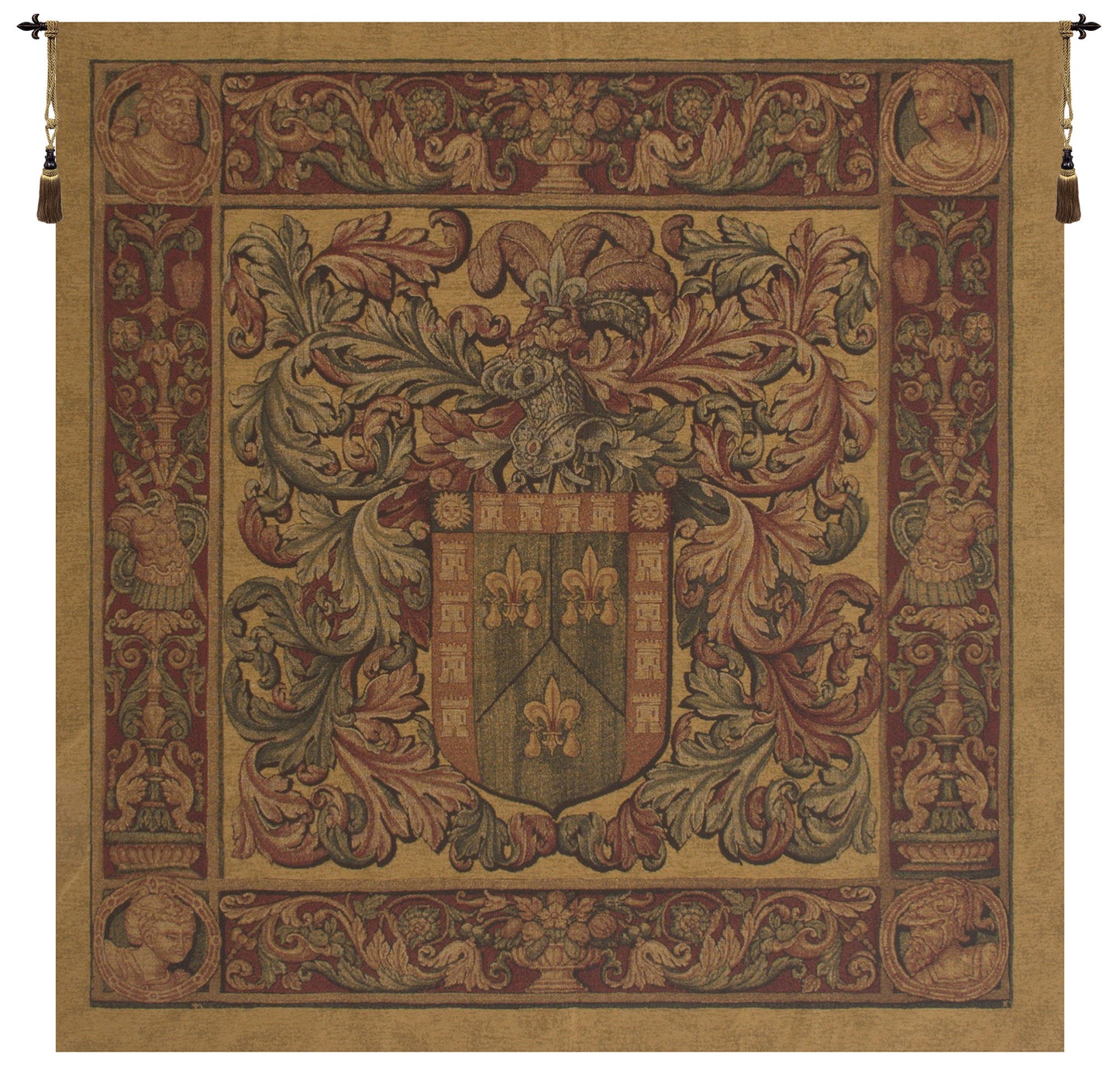 Crest and Fleur Belgian Tapestry