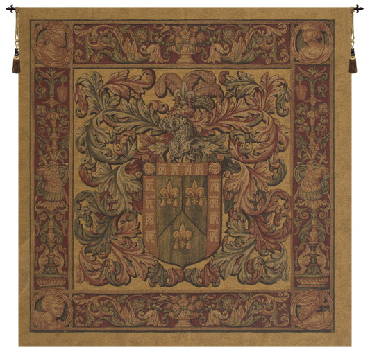 Crest and Fleur Belgian Tapestry