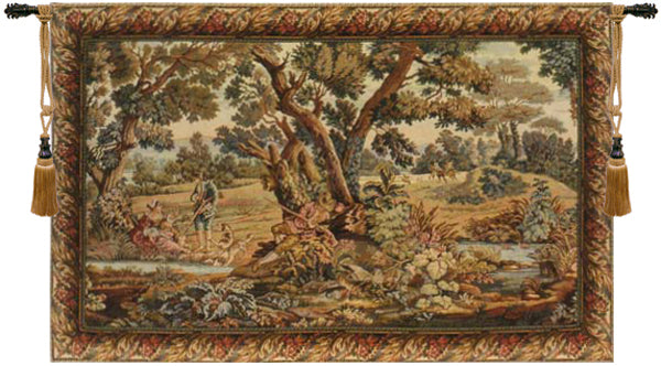 Hunters Resting Italian Wall Tapestry