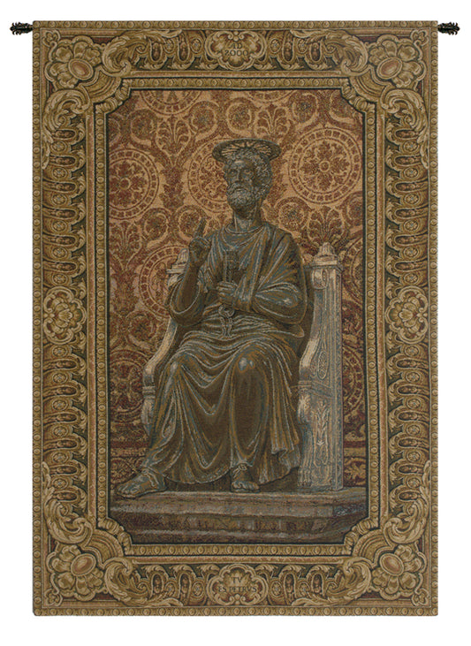 Bronze Statue of St. Pietro Italian Wall Tapestry