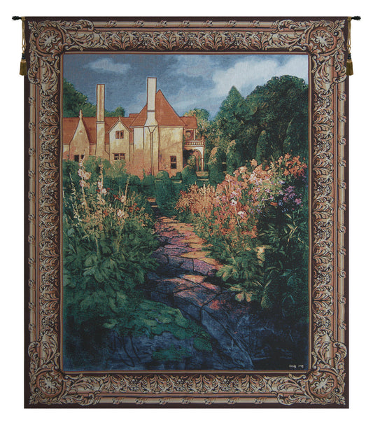 Garden Walk at Sunset Tapestry Wall Art