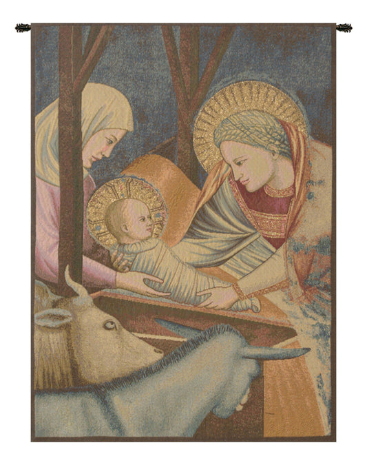 Nativity Giotto Left Panel Italian Wall Tapestry