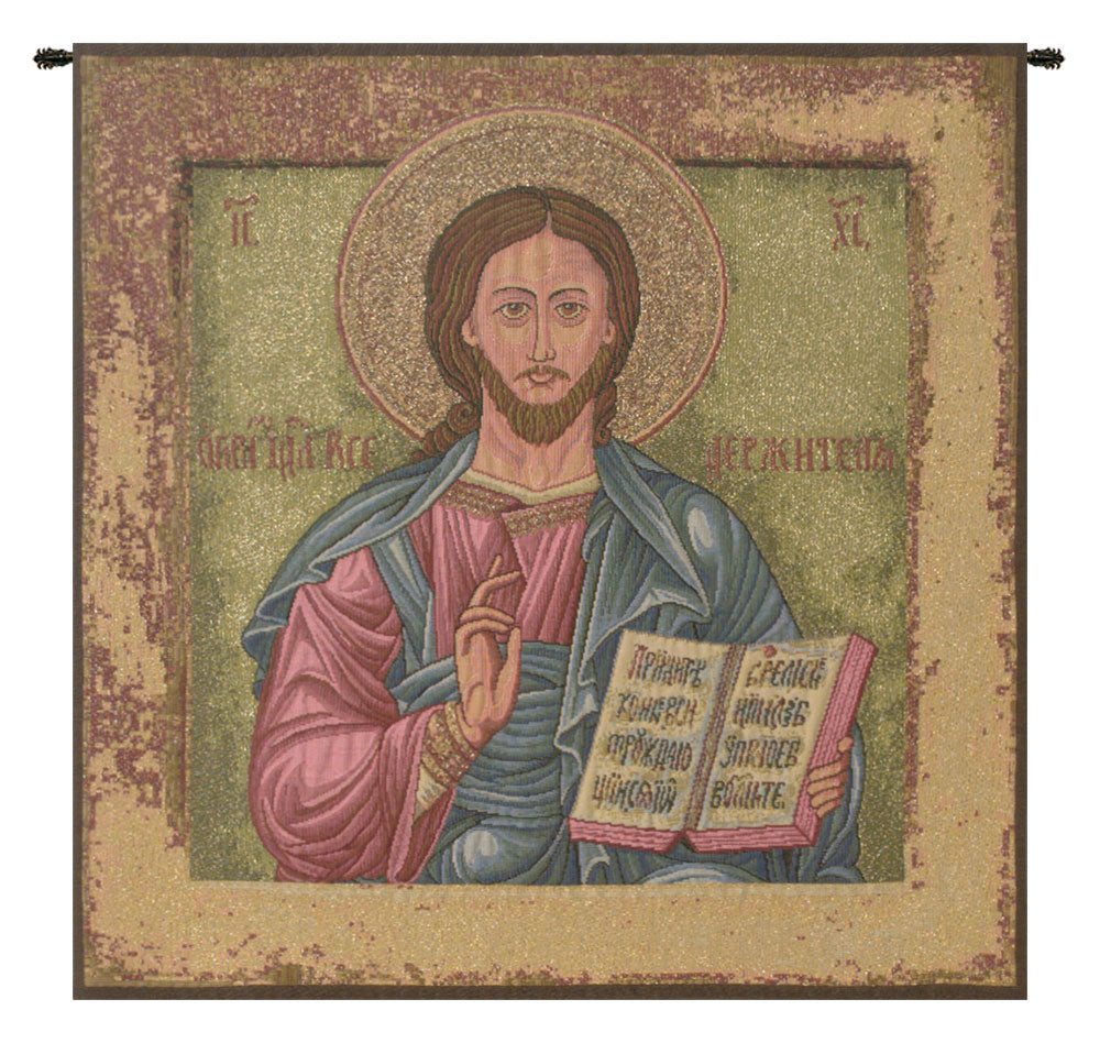 Christ Pantocrator Icon Italian Wall Tapestry