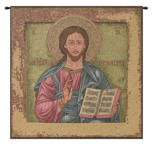 Christ Pantocrator Icon Italian Wall Tapestry