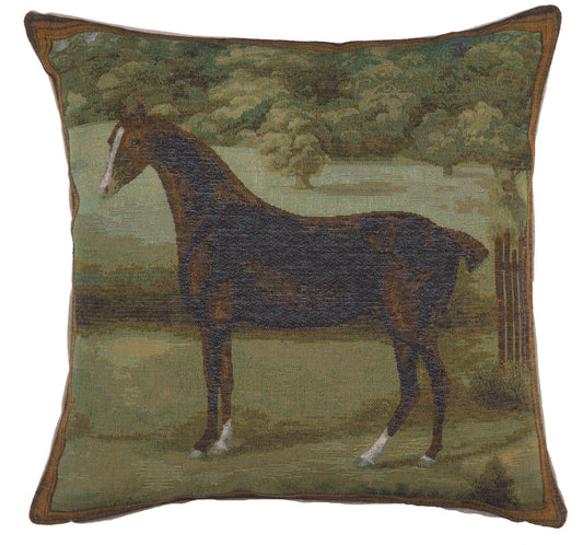 Black Horse French Cushion Cover