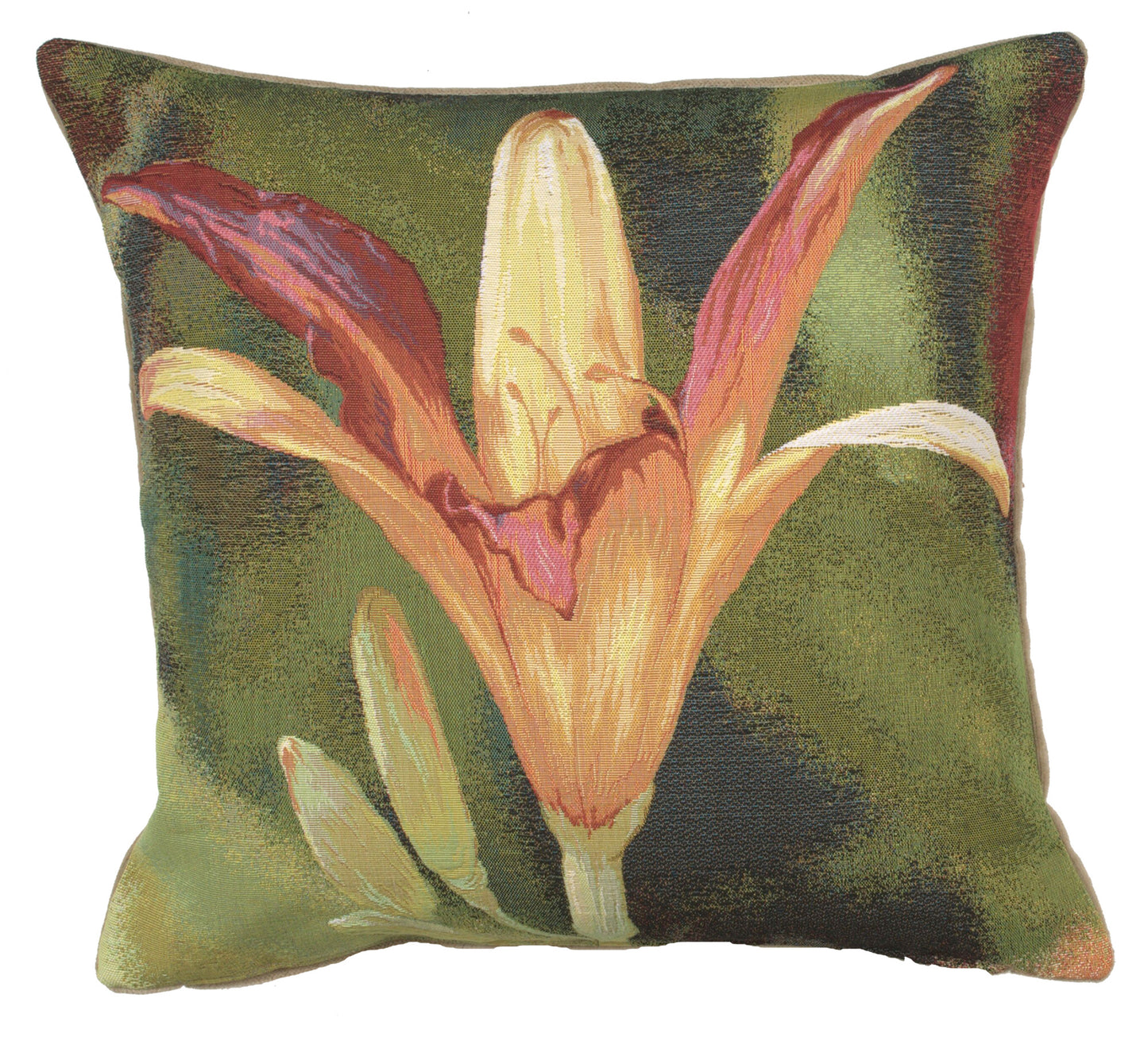 Fleur Orange Fond French Cushion Cover