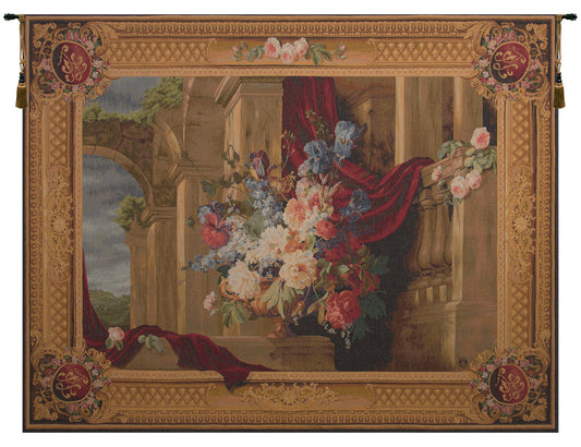 Bouquet Et Architecture Horizontal French Tapestry