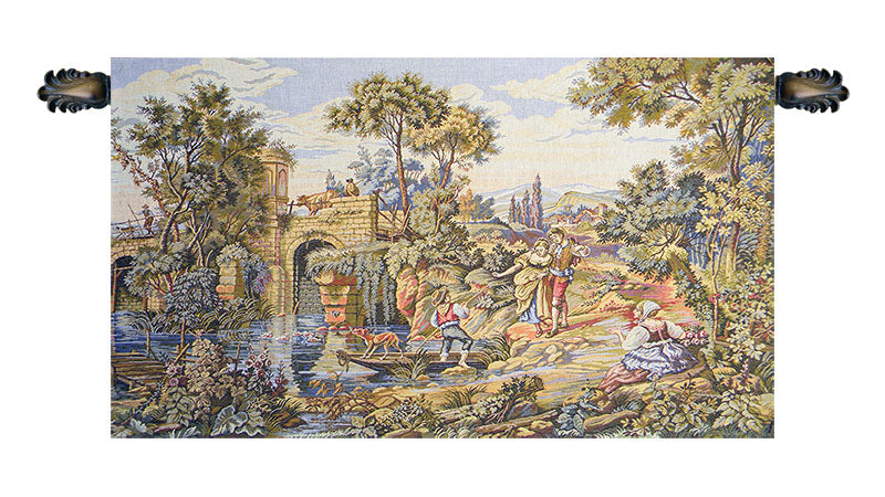 Traghetto Ferry Crossing Italian Wall Tapestry
