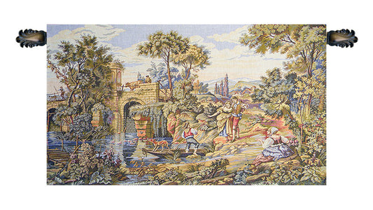 Traghetto Ferry Crossing Italian Wall Tapestry