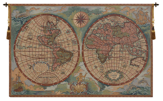 Antique Map I Small Italian Wall Tapestry