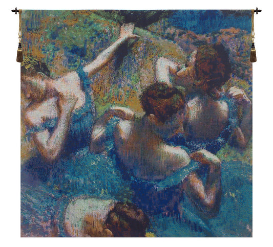 Blue Dancers Belgian Tapestry Wall Art