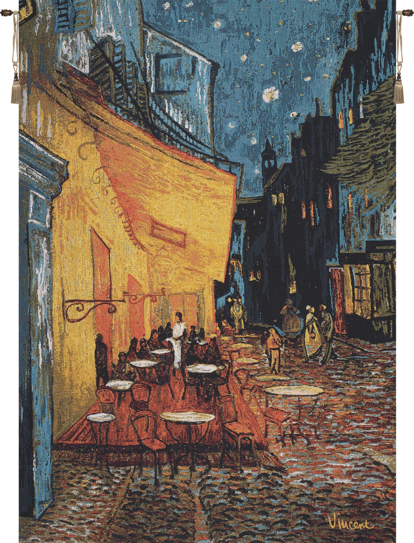Cafe Terrace at Night by Van Gogh European Tapestry
