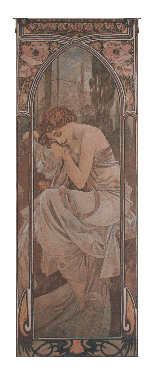 Mucha Nuit Belgian Tapestry Wall Art