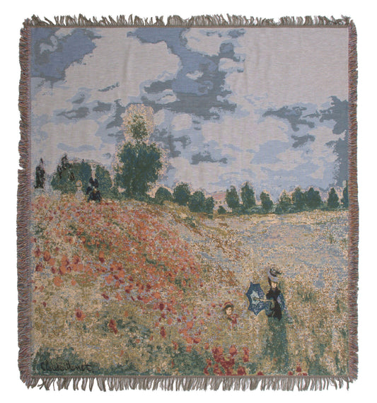 Monet's Coquelicots European Throw
