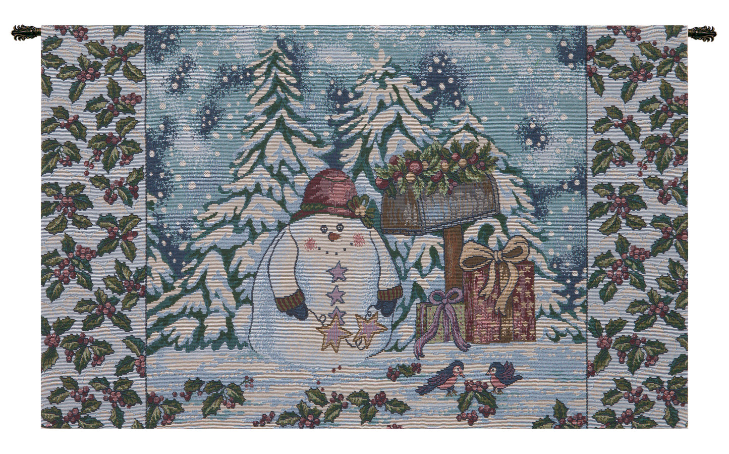 Holiday Snowman Italian Wall Tapestry
