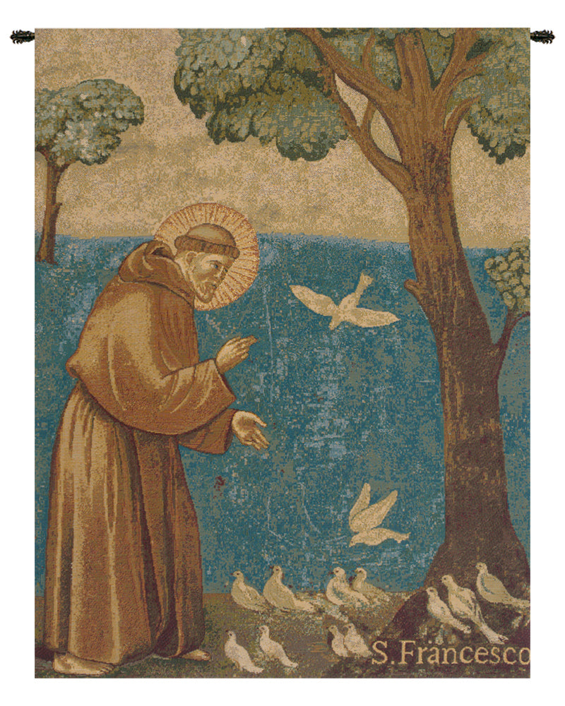 St. Francis Preaching to the Birds Italian Wall Tapestry