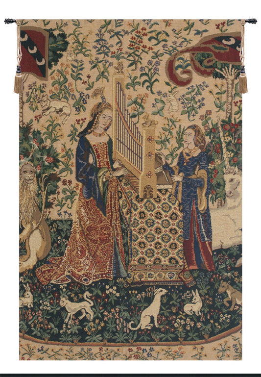 Lady and the Organ, Beige  Tapestry Wholesale