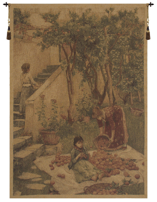 The Orange Gatherers Belgian Tapestry