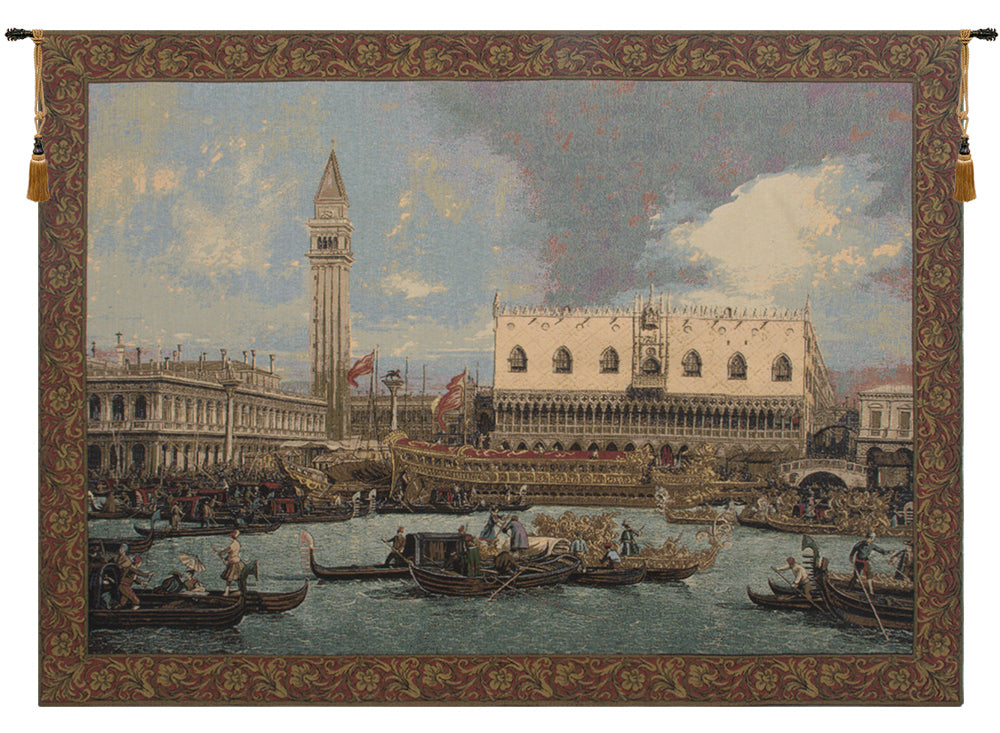 Bucintoro at the Dock Italian Wall Tapestry