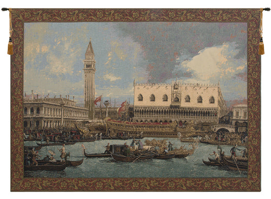 Bucintoro at the Dock Italian Wall Tapestry