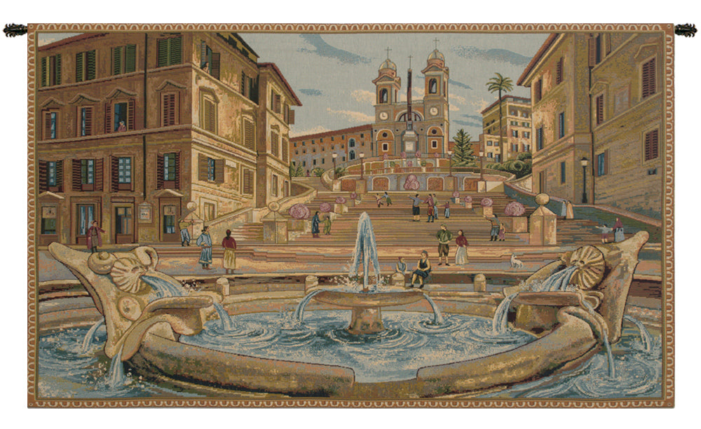Piazza di Spagna Italian Wall Tapestry