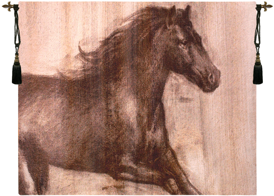 Dynamic Stallion Fine Art Tapestry
