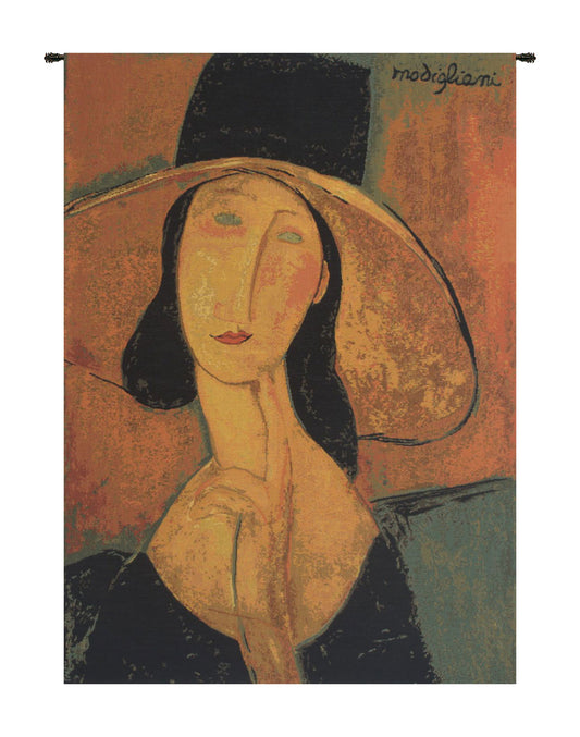 Jeanne Hebuterne in a Large Hat European Tapestry